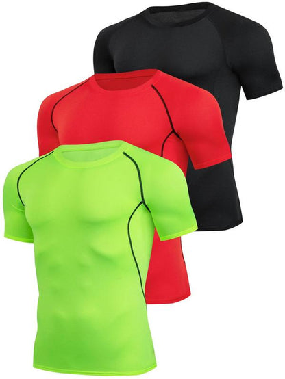 Compression Contrast Binding T-shirt